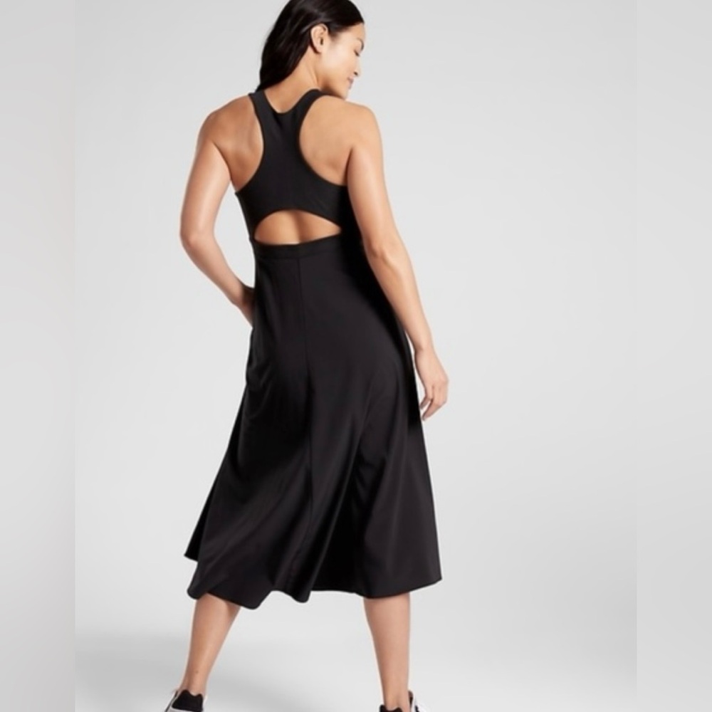 Athleta Black Midi Dress - Picture 2 of 16